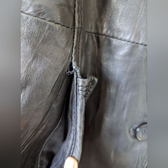 A&S selection vintage Y2K retro style 100% leather with removable inner size M - Picture 11 of 14